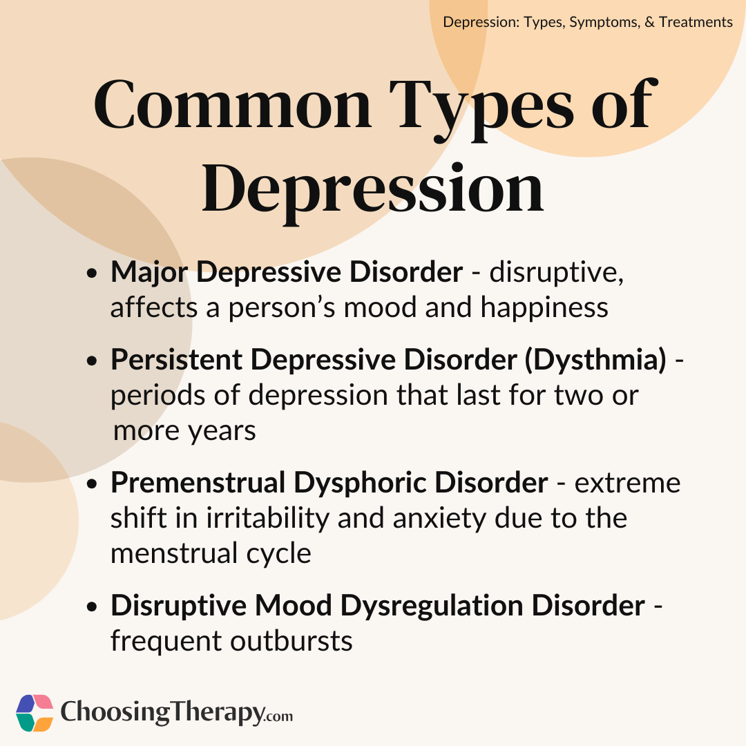 Depression Types Symptoms Treatments