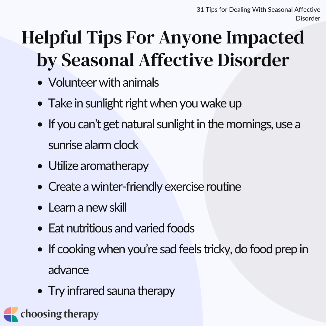 30 Tips for Dealing With Seasonal Affective Disorder