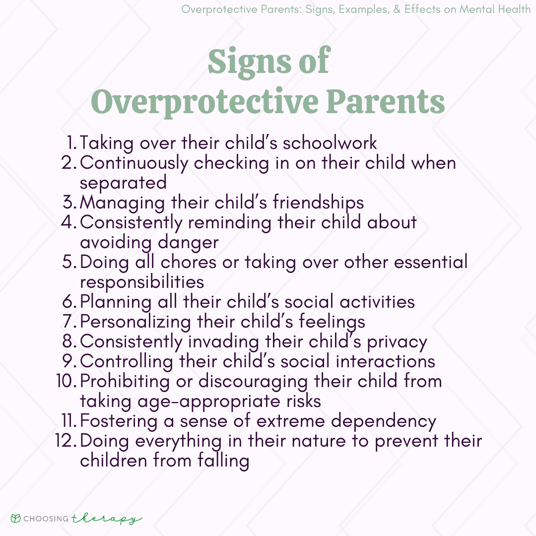 Signs of Overprotective Parents