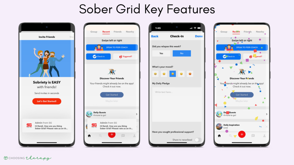 Sober Grid key features