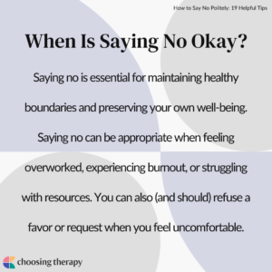 When Is Saying No Okay?