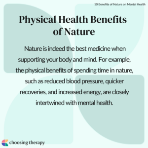 Physical Health Benefits of Nature