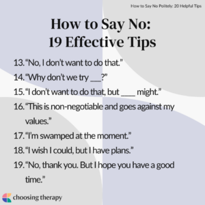 How to Say No Politely: 19 Helpful Tips