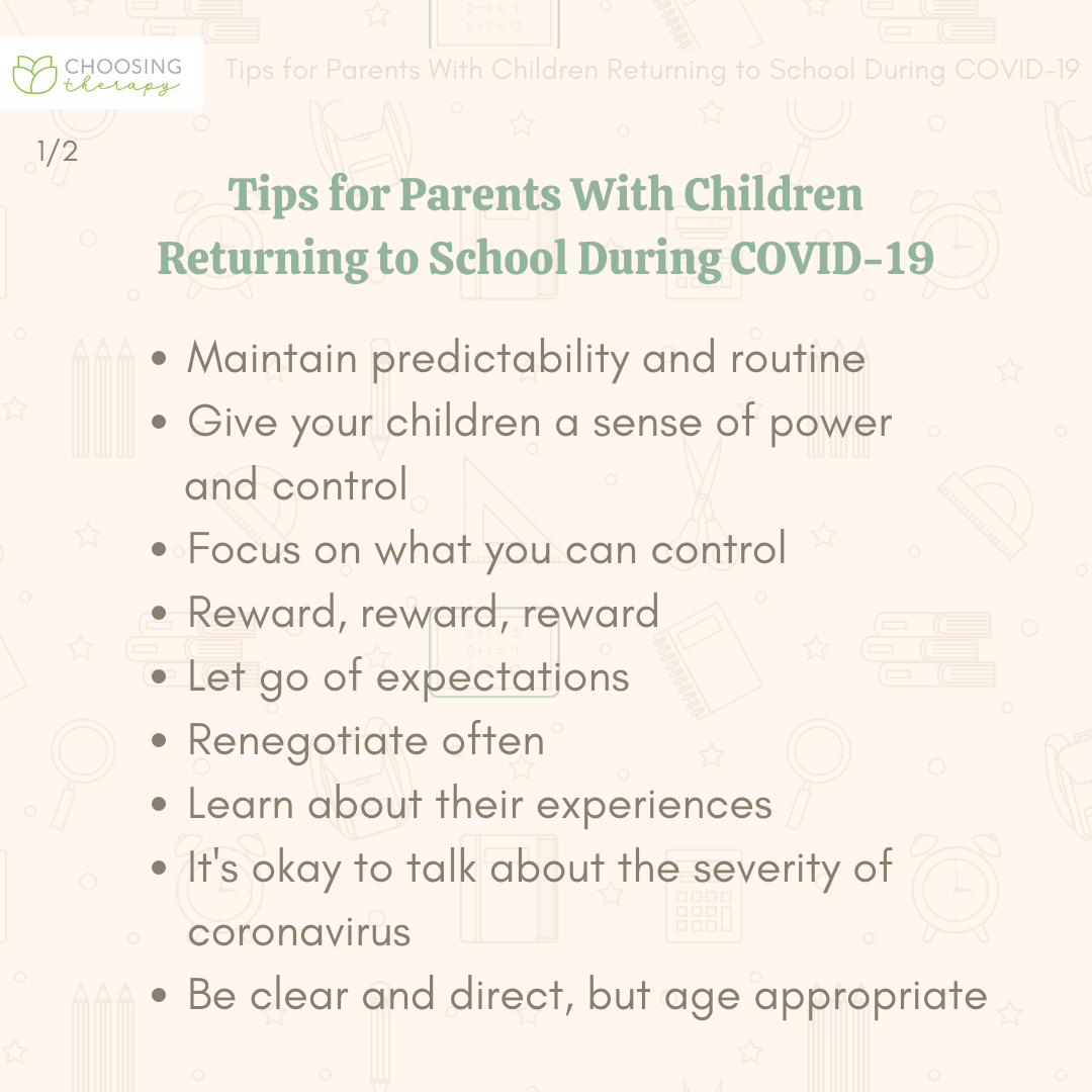 21 Tips for Parents With Children Returning to School During COVID-19