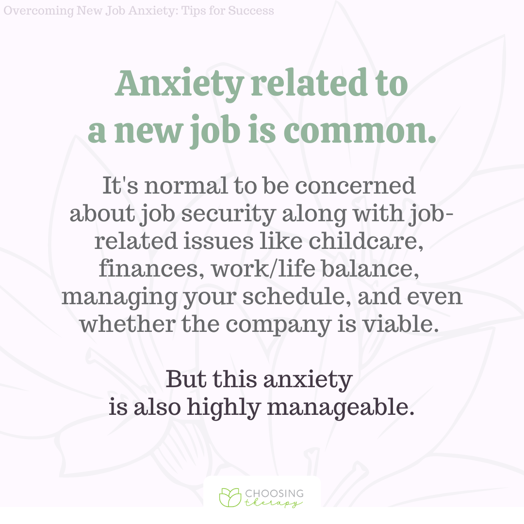 Anxiety Related to a New Job is Common
