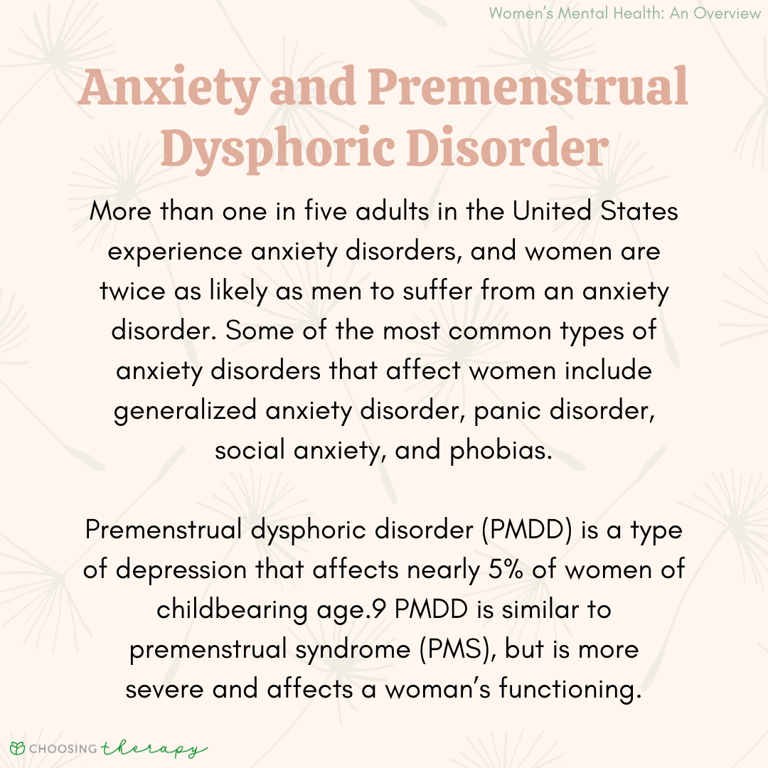 Anxiety and Premenstrual Dysphoric Disorder
