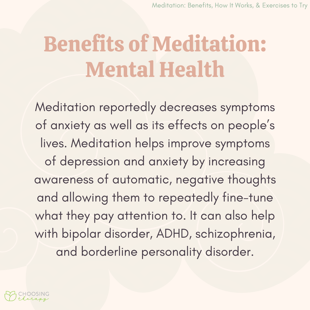 Benefits of Meditation to Mental Health