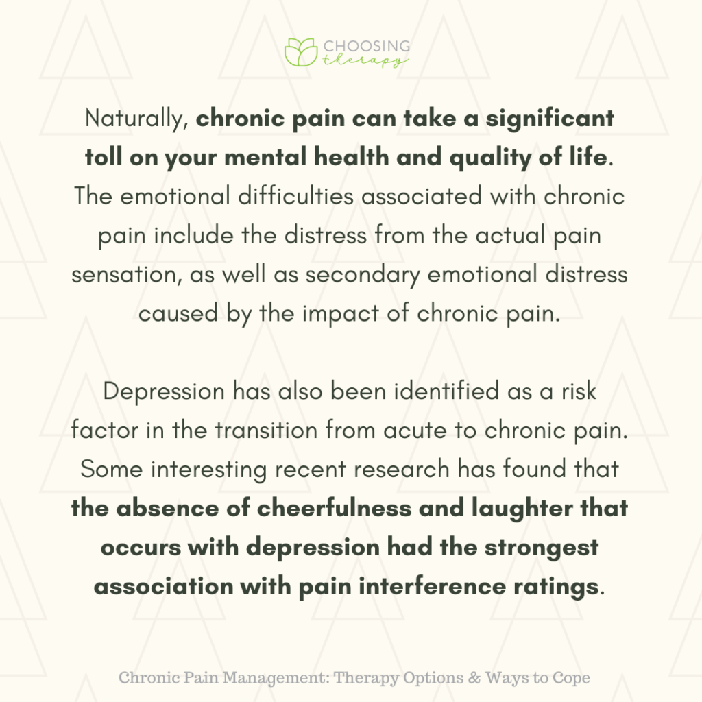 Chronic Pain and Depression Effects on Mental Health and Quality of Life