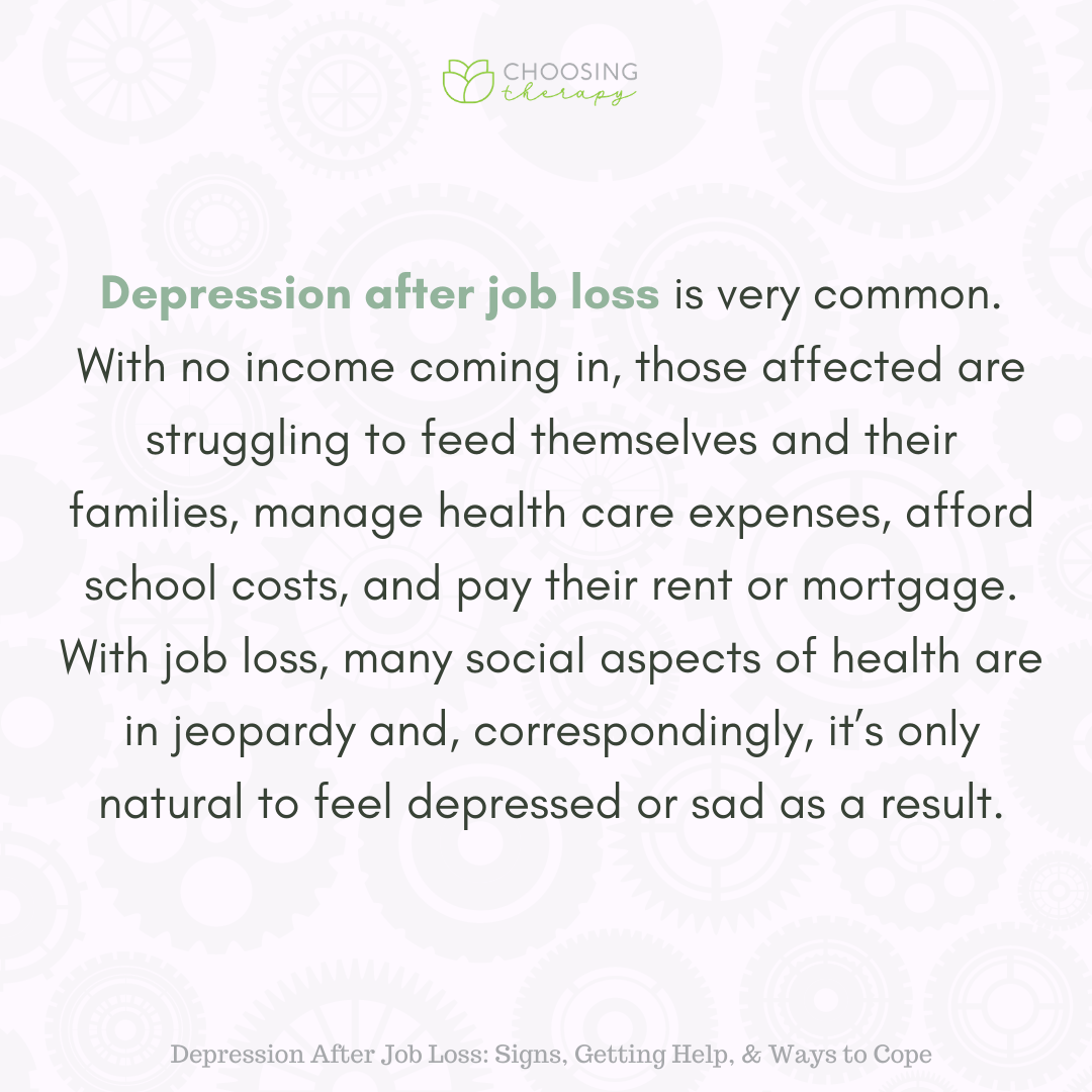 Depression After a Job Loss Is Very Common