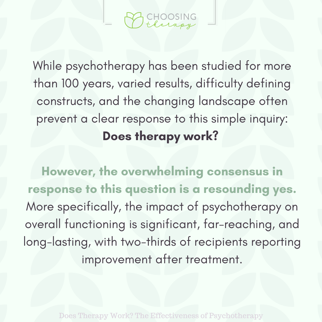 Does Psychotherapy Work