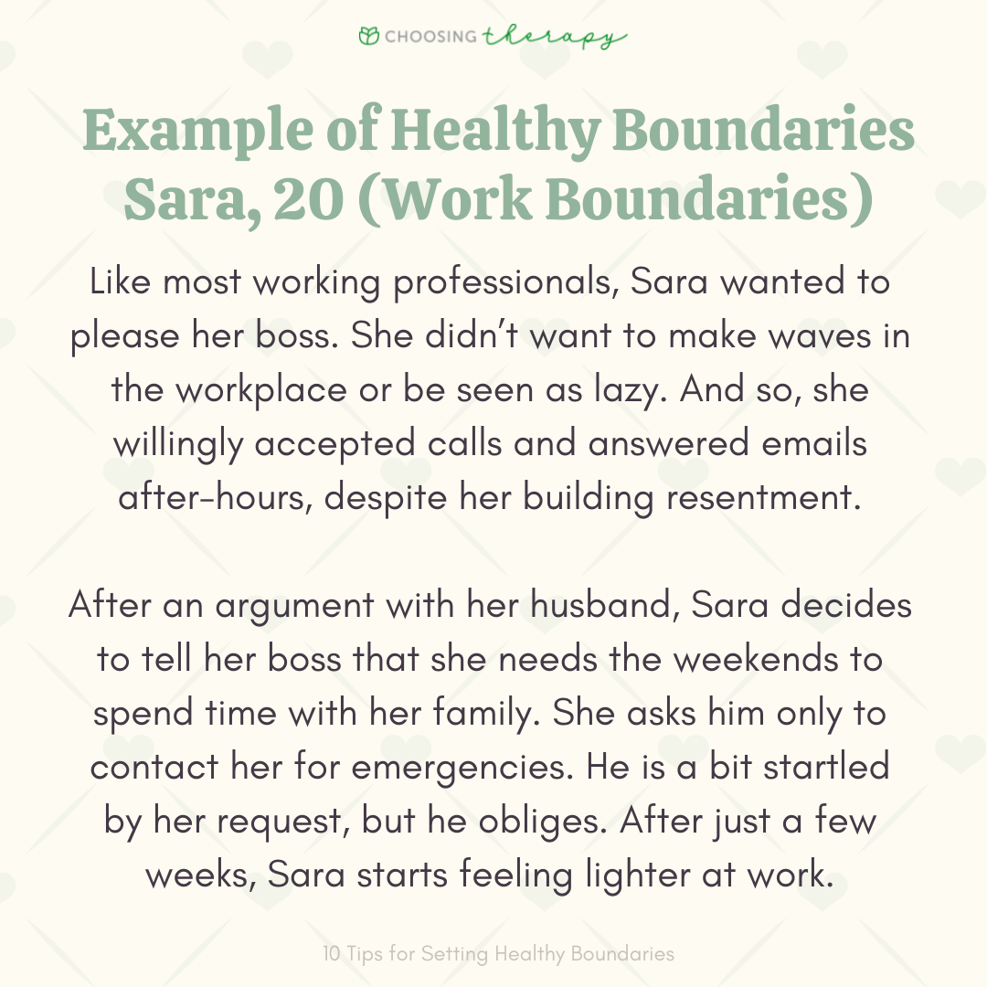 Example of Healthy Boundaries