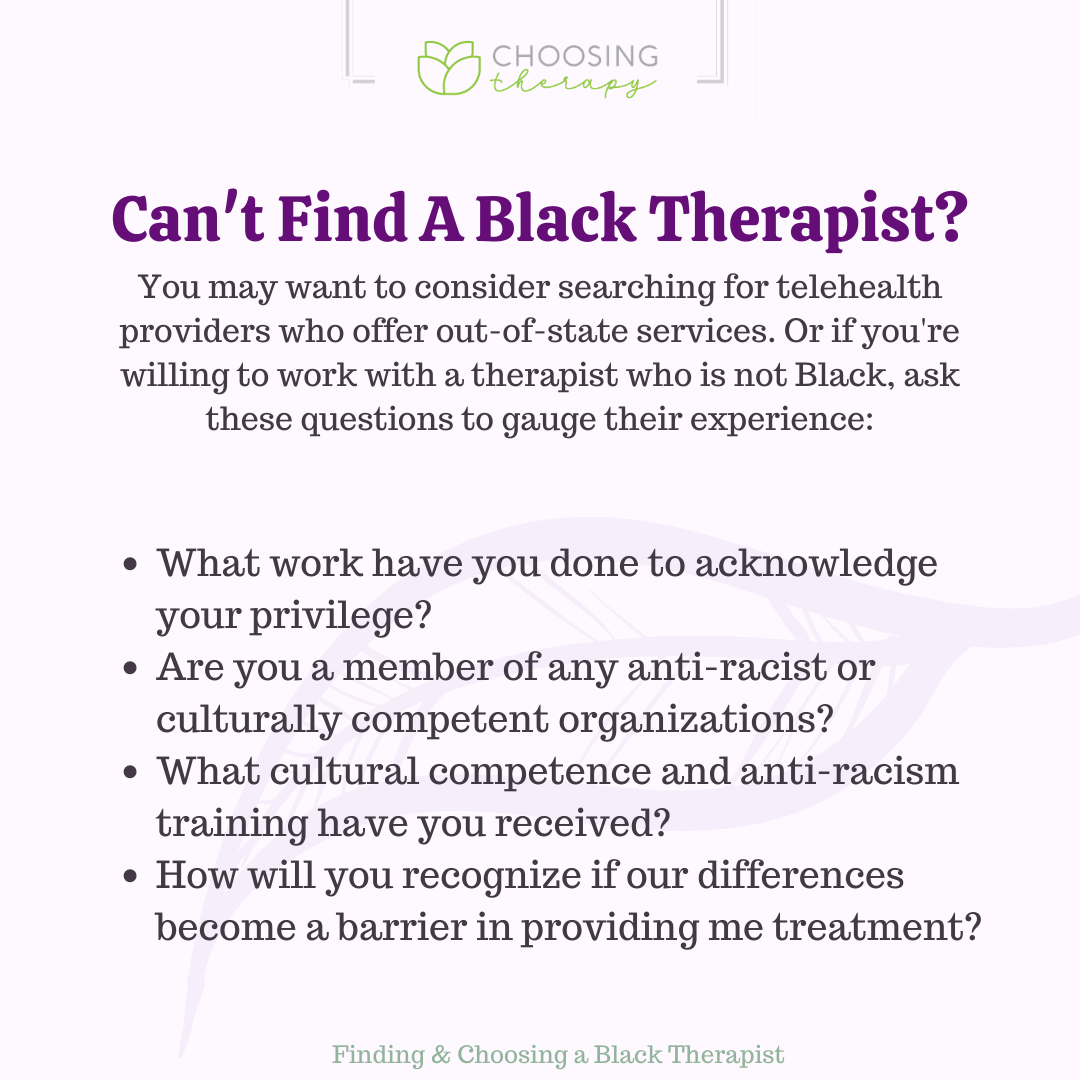 Finding Alternatives When You Can't Find a Black Therapist