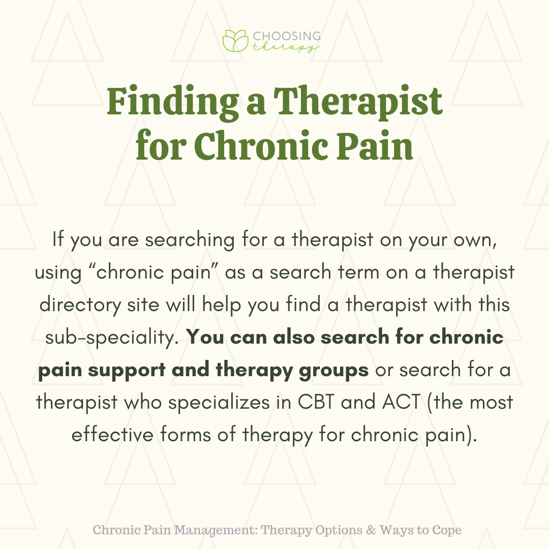 Finding a Therapist for Chronic Pain