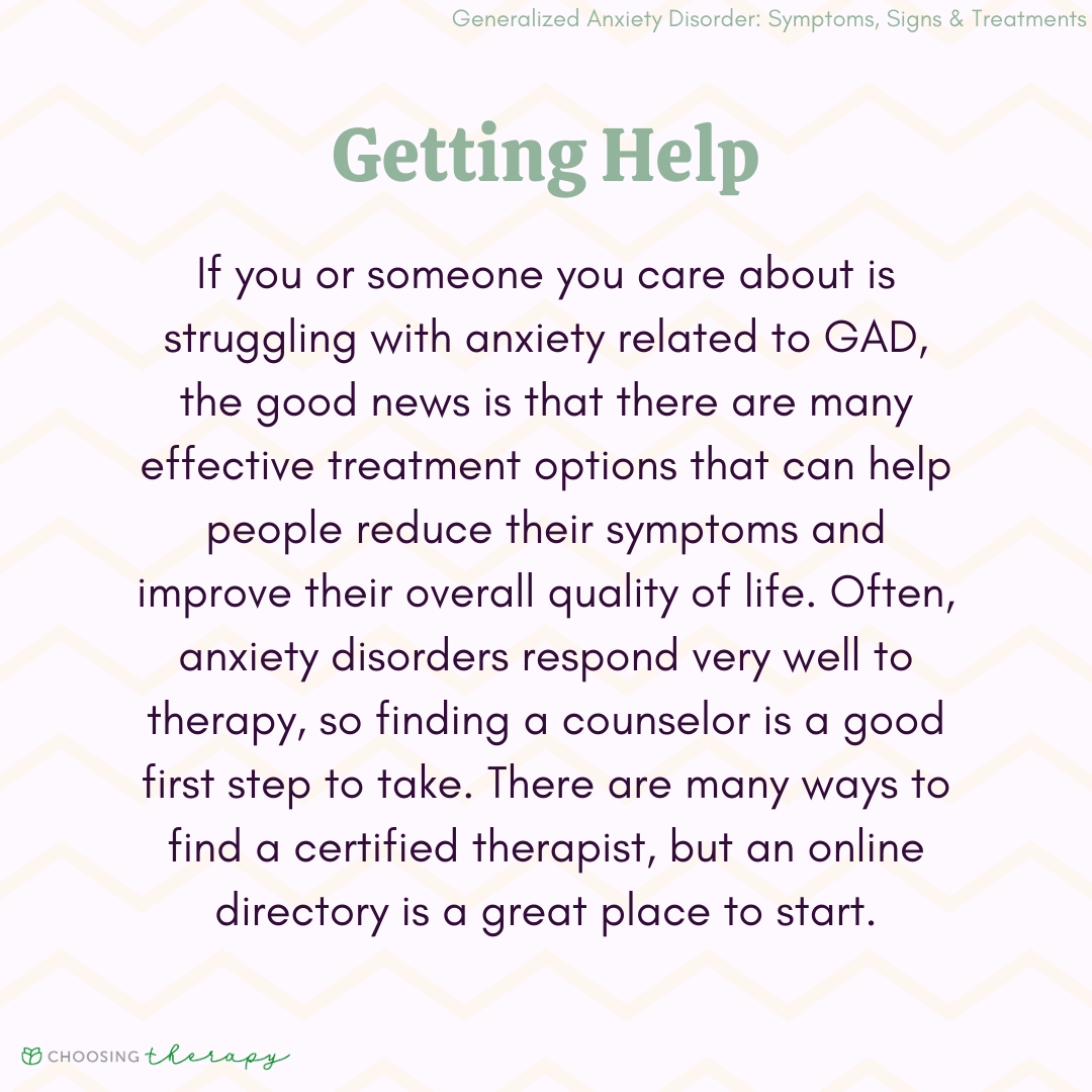 Getting Help for Generalized Anxiety Disorder
