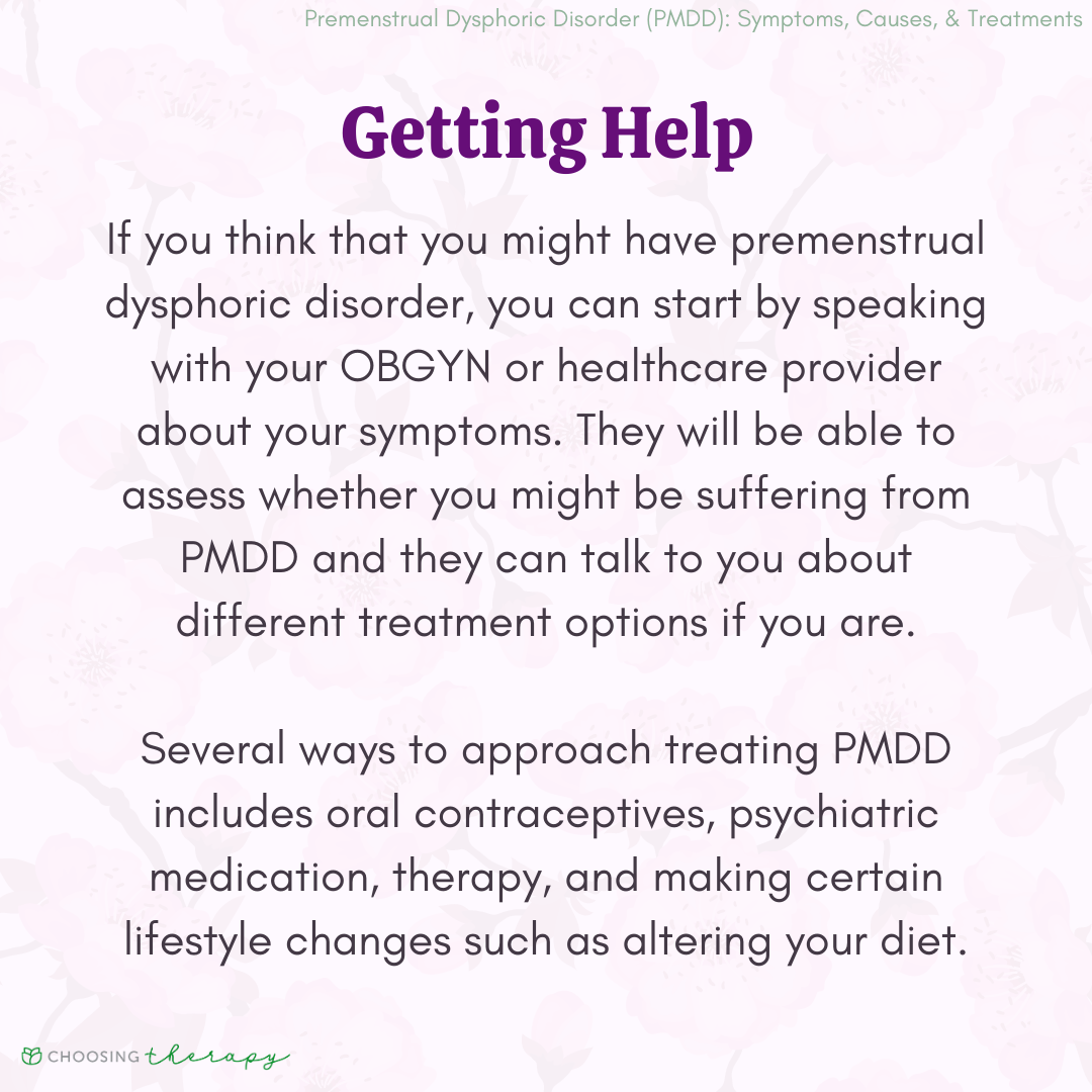 Getting Help for Premenstrual Dysphoric Disorder (PMDD)