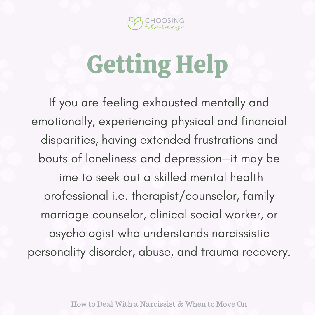 Getting Help in Dealing with a Narcissist
