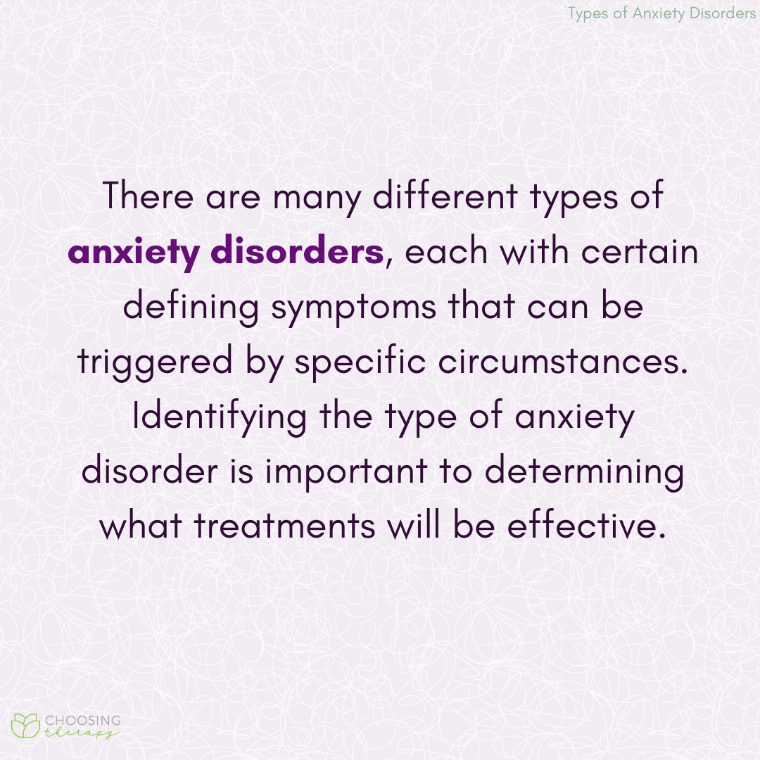 Identifying the Different Types of Anxiety Disorders