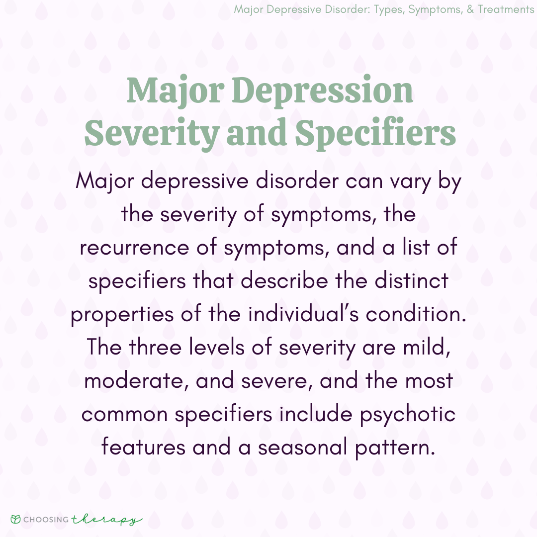 Major Depression Severity and Specifiers