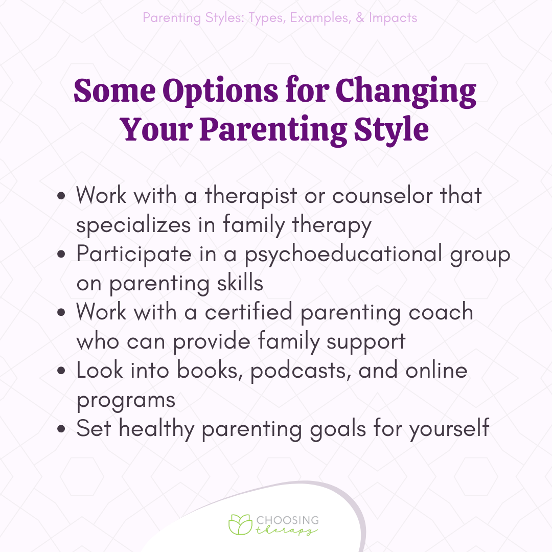 Options for Changing Your Parenting Style