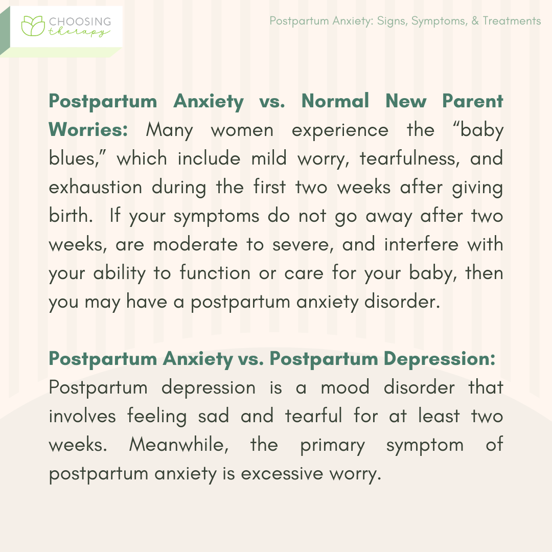 Postpartum Anxiety Vs Postpartum Depression Vs Normal New Parent Worries