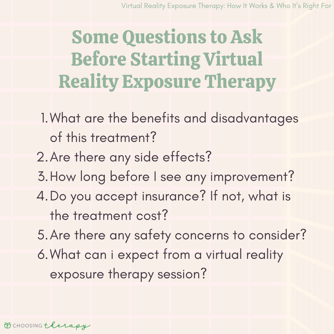 Questions to Ask Before Starting Virtual Reality Exposure Therapy