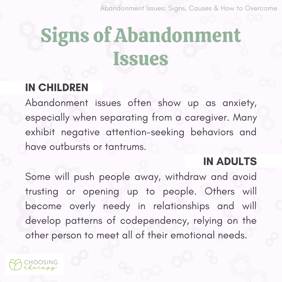 Abandonment Issues Signs Causes How To Overcome