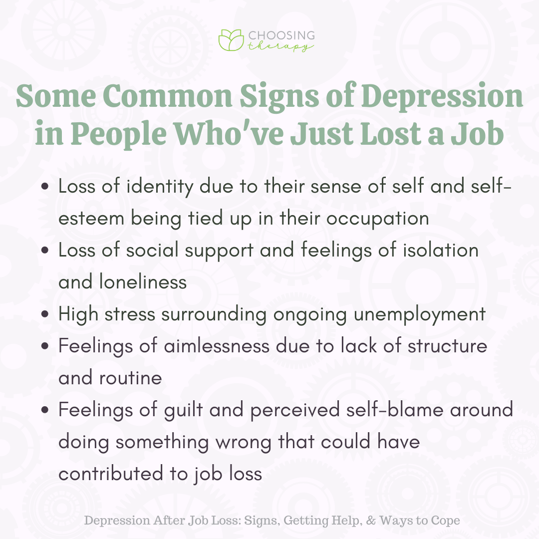 Signs of Depression in People Who've Lost a Job