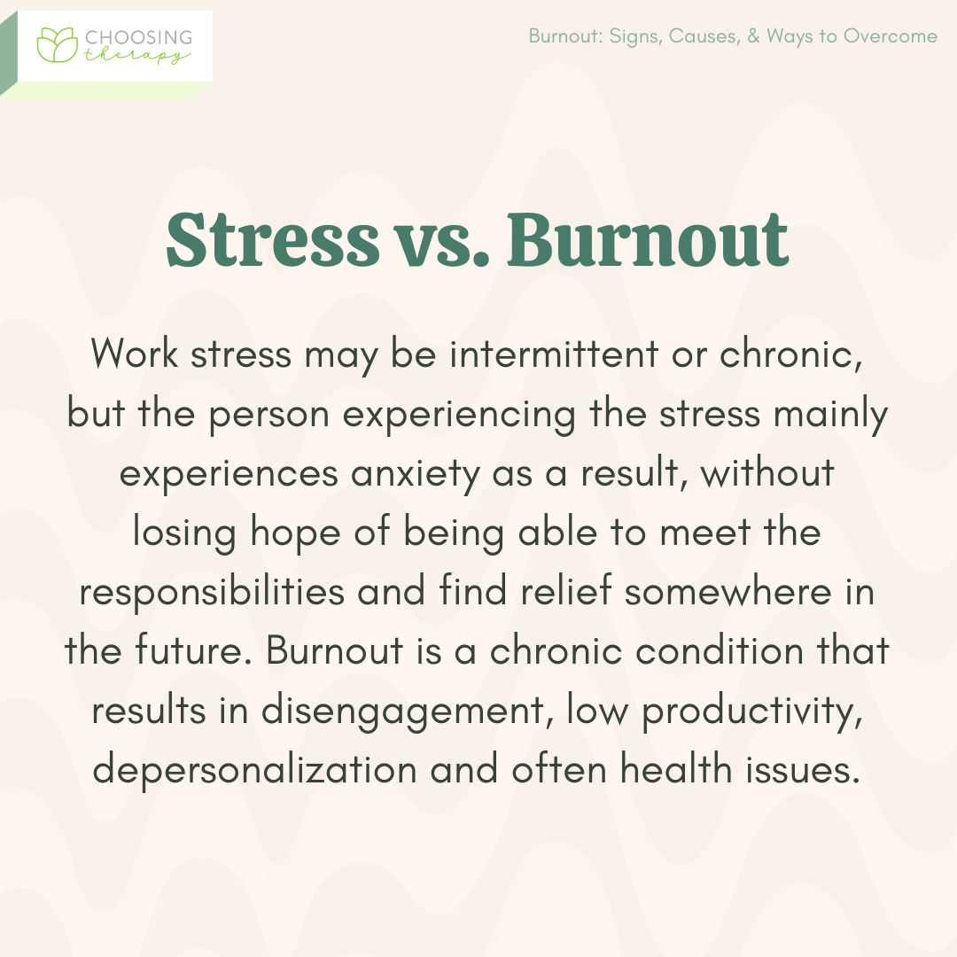 Stress Vs Burnout