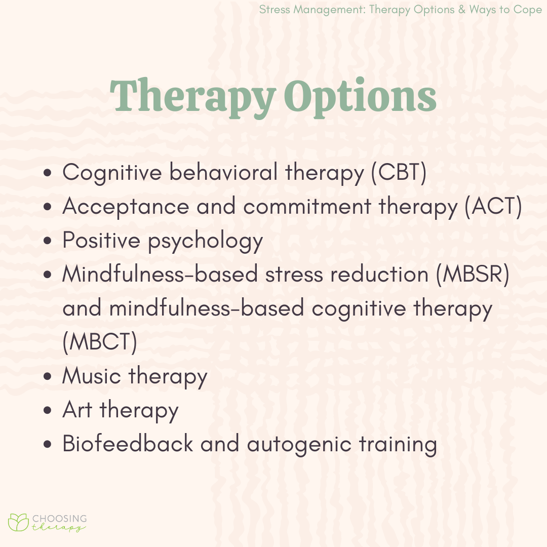 Therapy Options for Stress Management