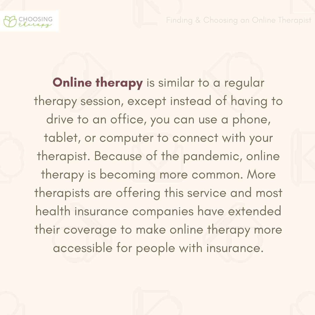 What is an online therapist?