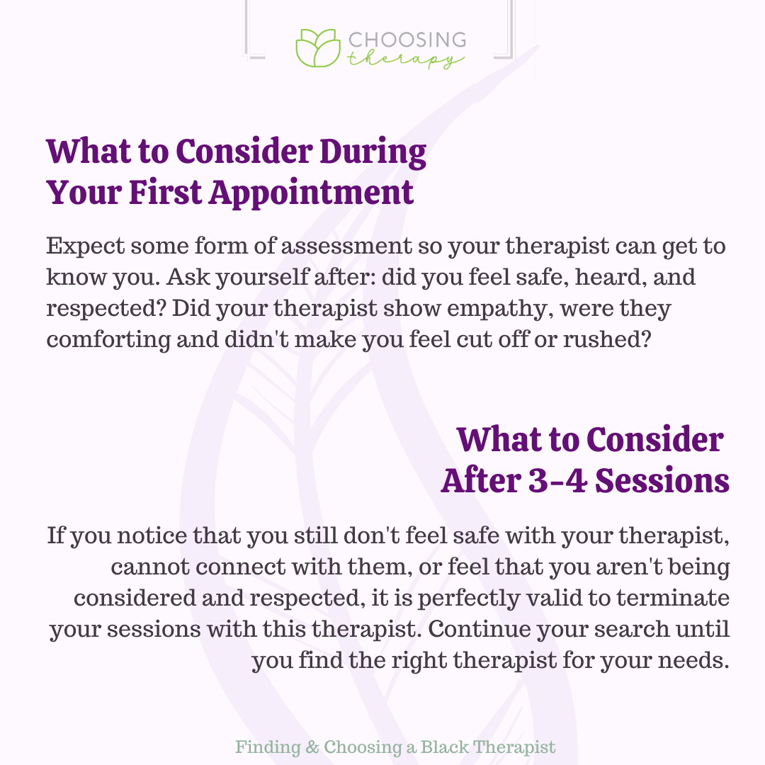 What to Consider During Your First Appointment and After a Few Sessions
