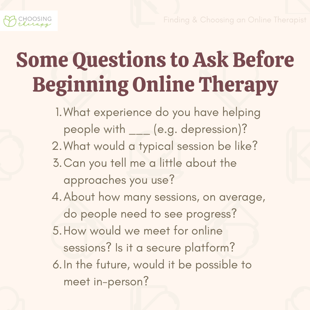 What to ask before starting online therapy.