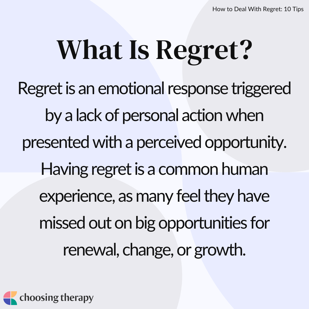DEALING WITH REGRETS: The Unrecognized Benefits Of Regrets And