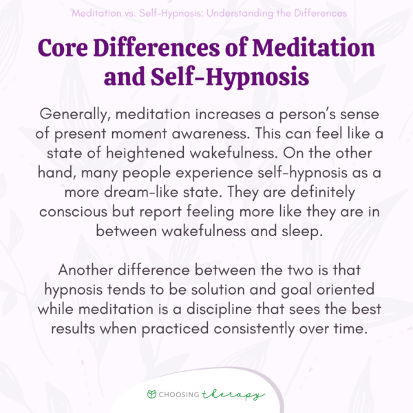 Meditation Vs. SelfHypnosis Understanding the Differences