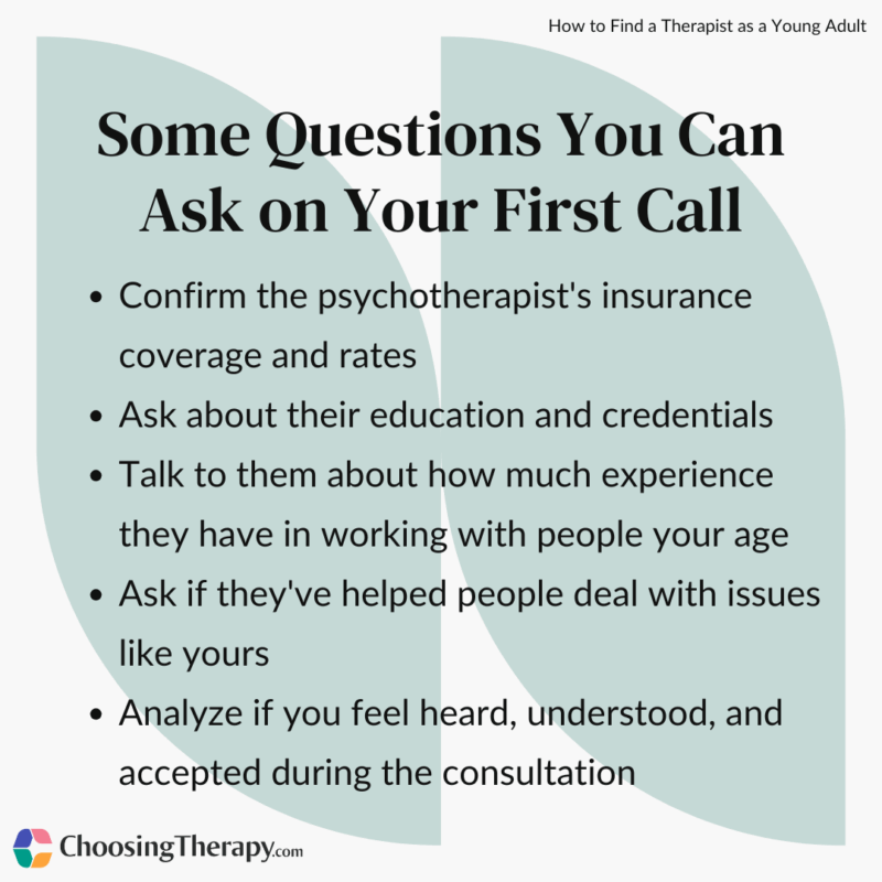 How to Find a Therapist as a Young Adult