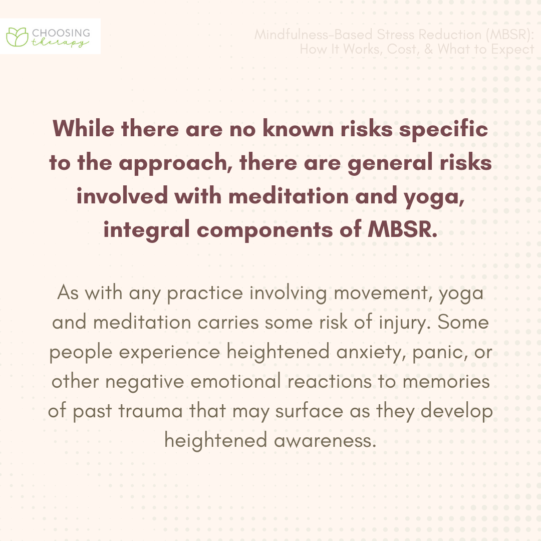 Risks Involved with Mindfulness-Based Stress Reduction (MBSR)