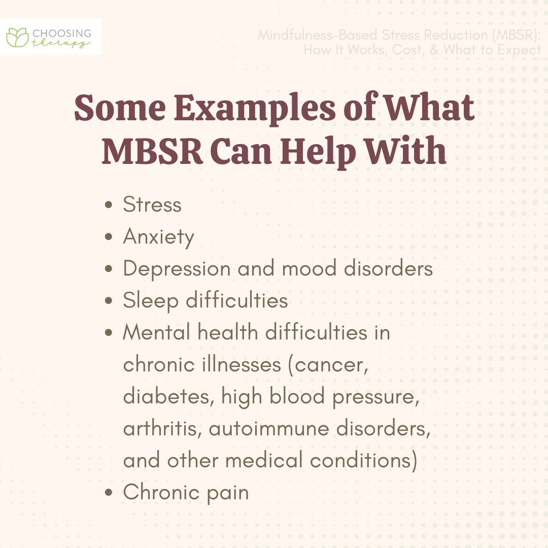 What Mindfulness-Based Stress Reduction (MBSR) Can Help With