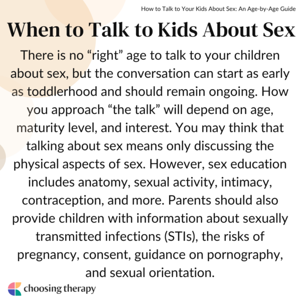 How to Talk to Your Kids About Sex An AgebyAge