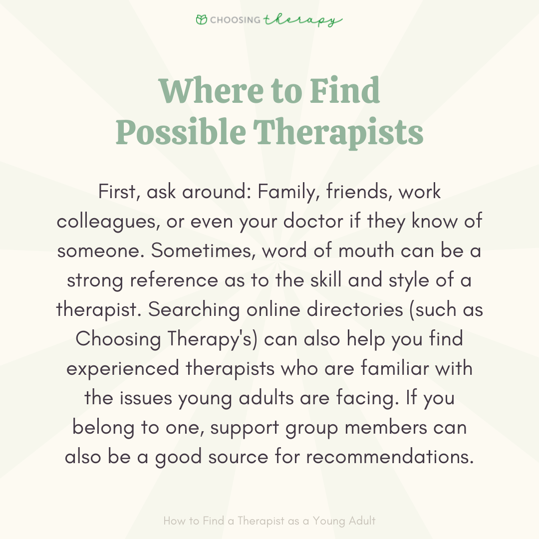 Where to Find Possible Therapists