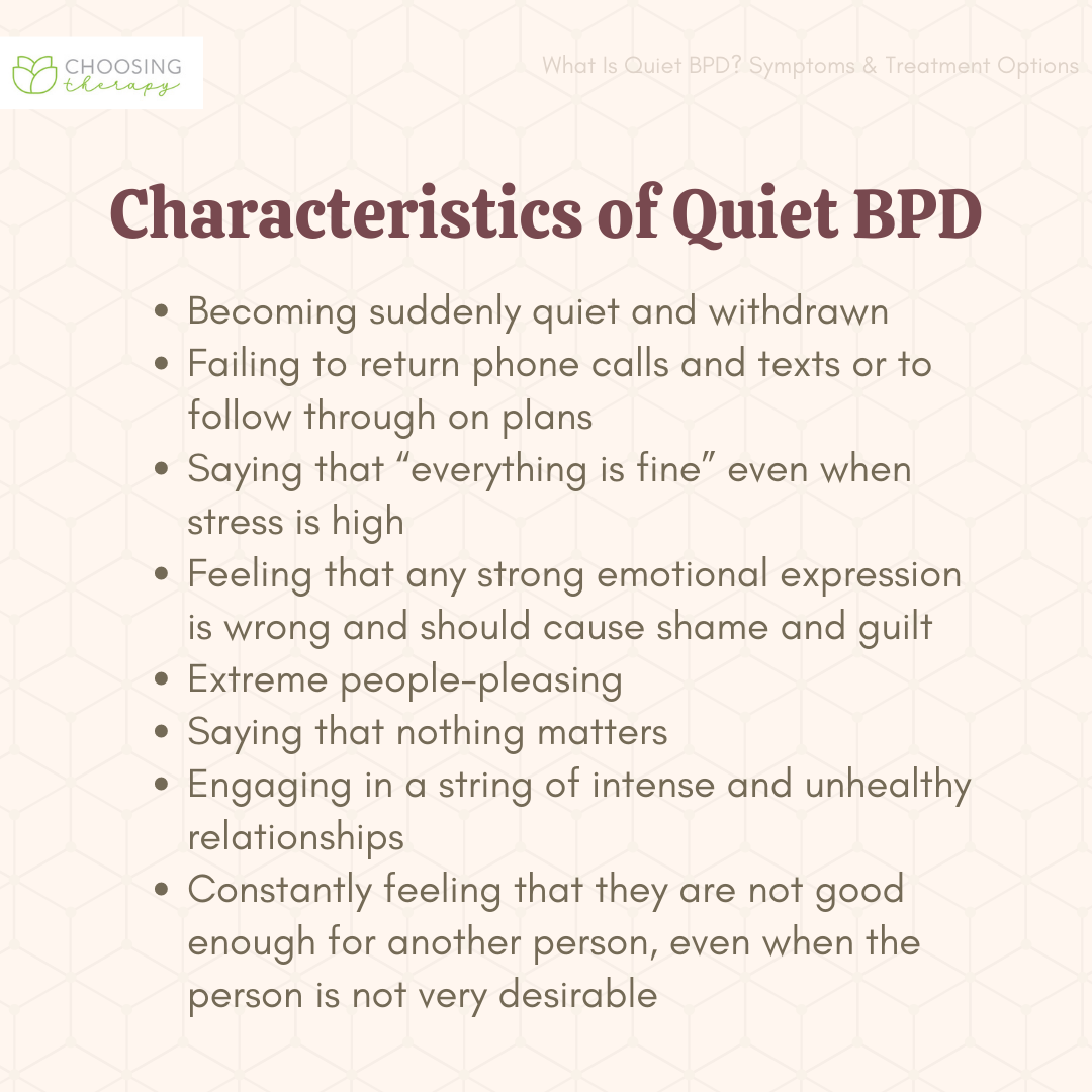 Borderline personality disorder: symptoms and characteristics.