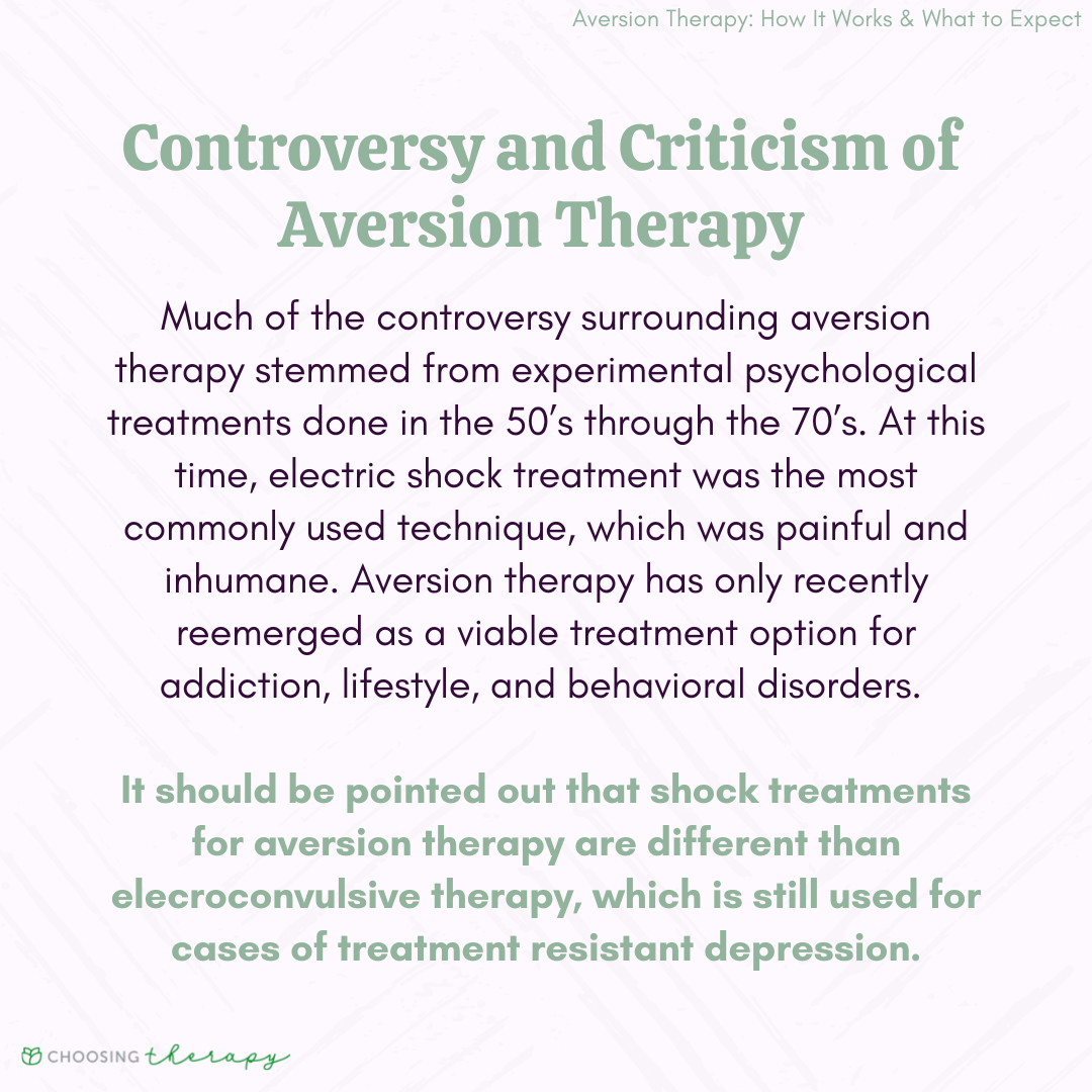 Controversy and Critisicm of Aversion Therapy