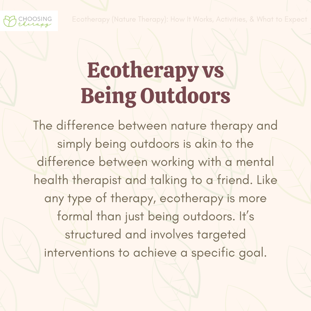 Ecotherapy Vs Being Outdoor