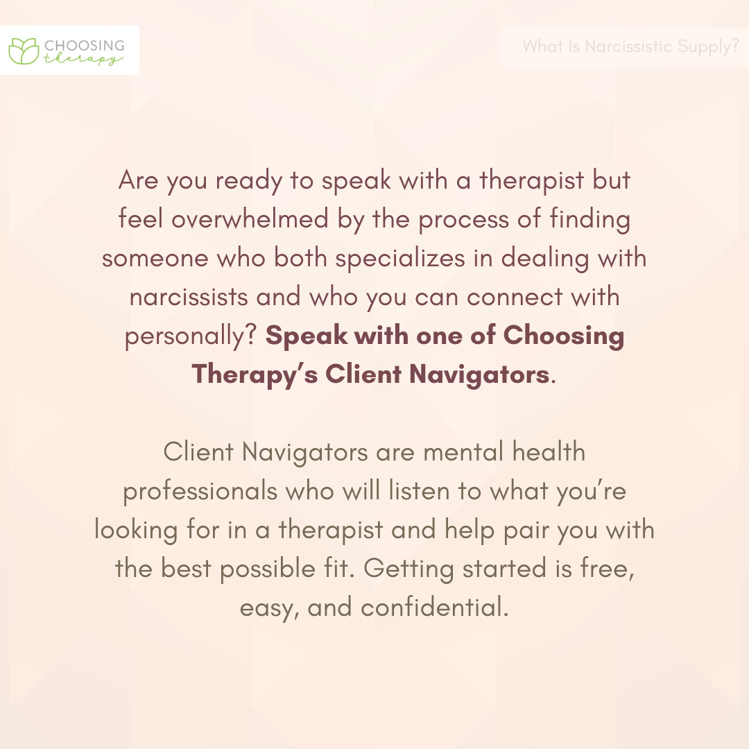 Finding a Therapist To help Cut Off Narcissistic Supply
