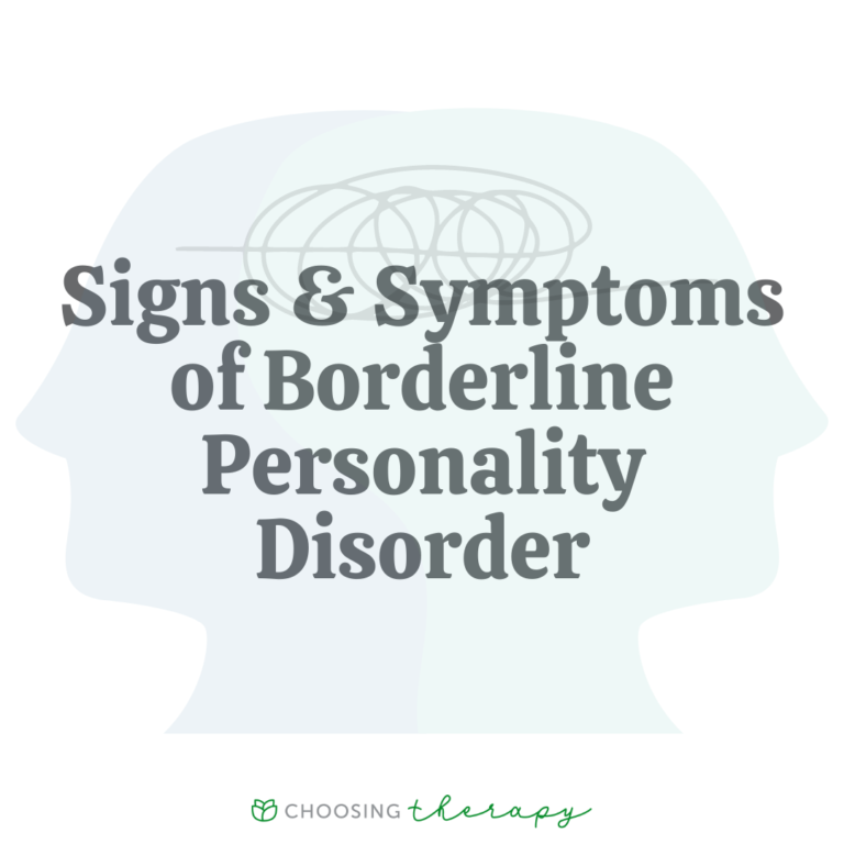Signs & Symptoms of Borderline Personality Disorder