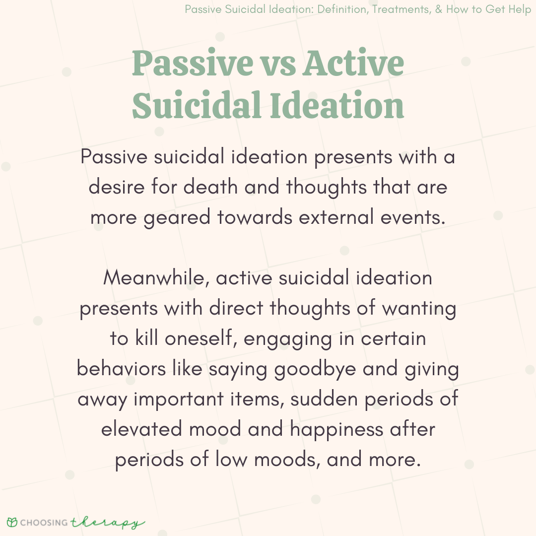 Passive Vs Active Suicidal Ideation