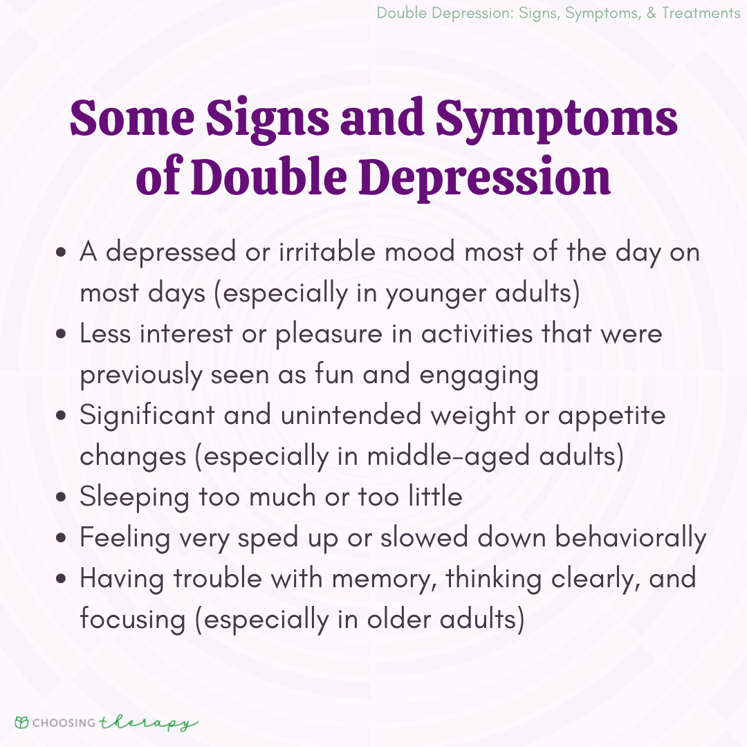 Signs and Symptoms of Double Depression