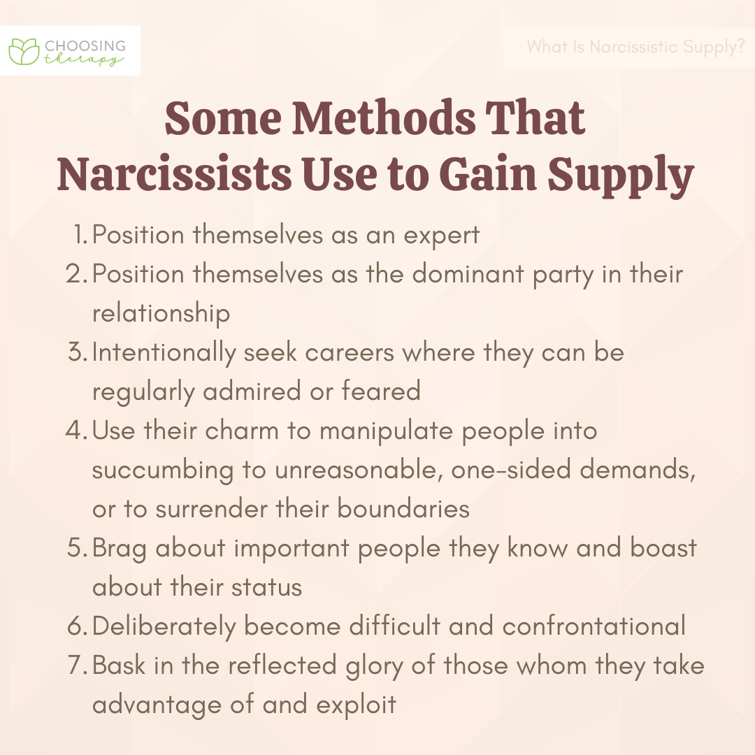 Some Methods That Narcissists Used to Gain Supply