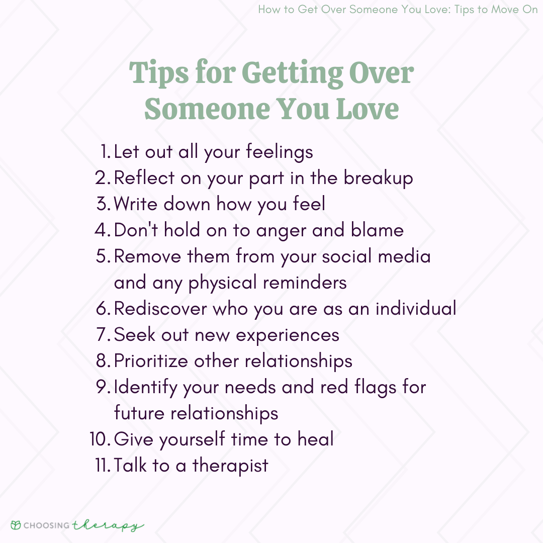 Tips for Getting Over Someone You Love