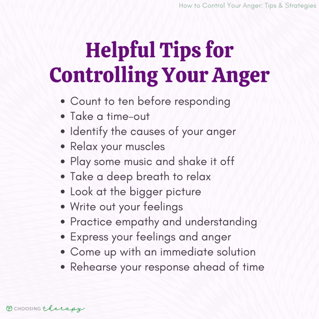 How To Control Your Anger 24 Tips And Strategies Choosing Therapy 