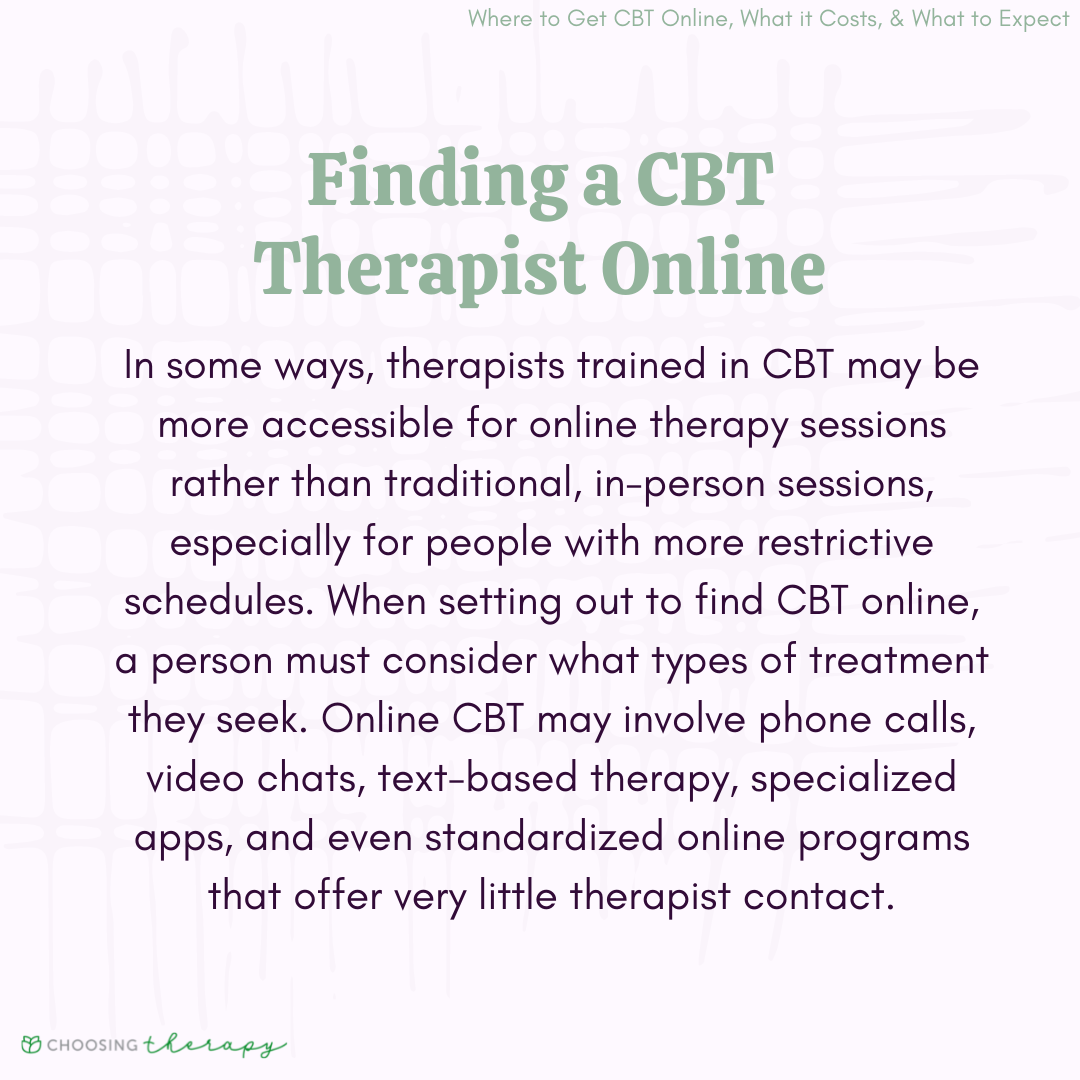 Finding a CBT Therapist Online